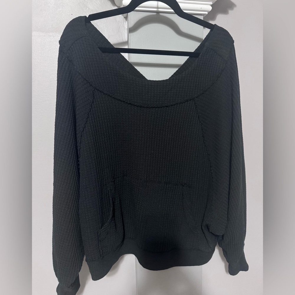 Waffle Knit Oversized Top - image 1